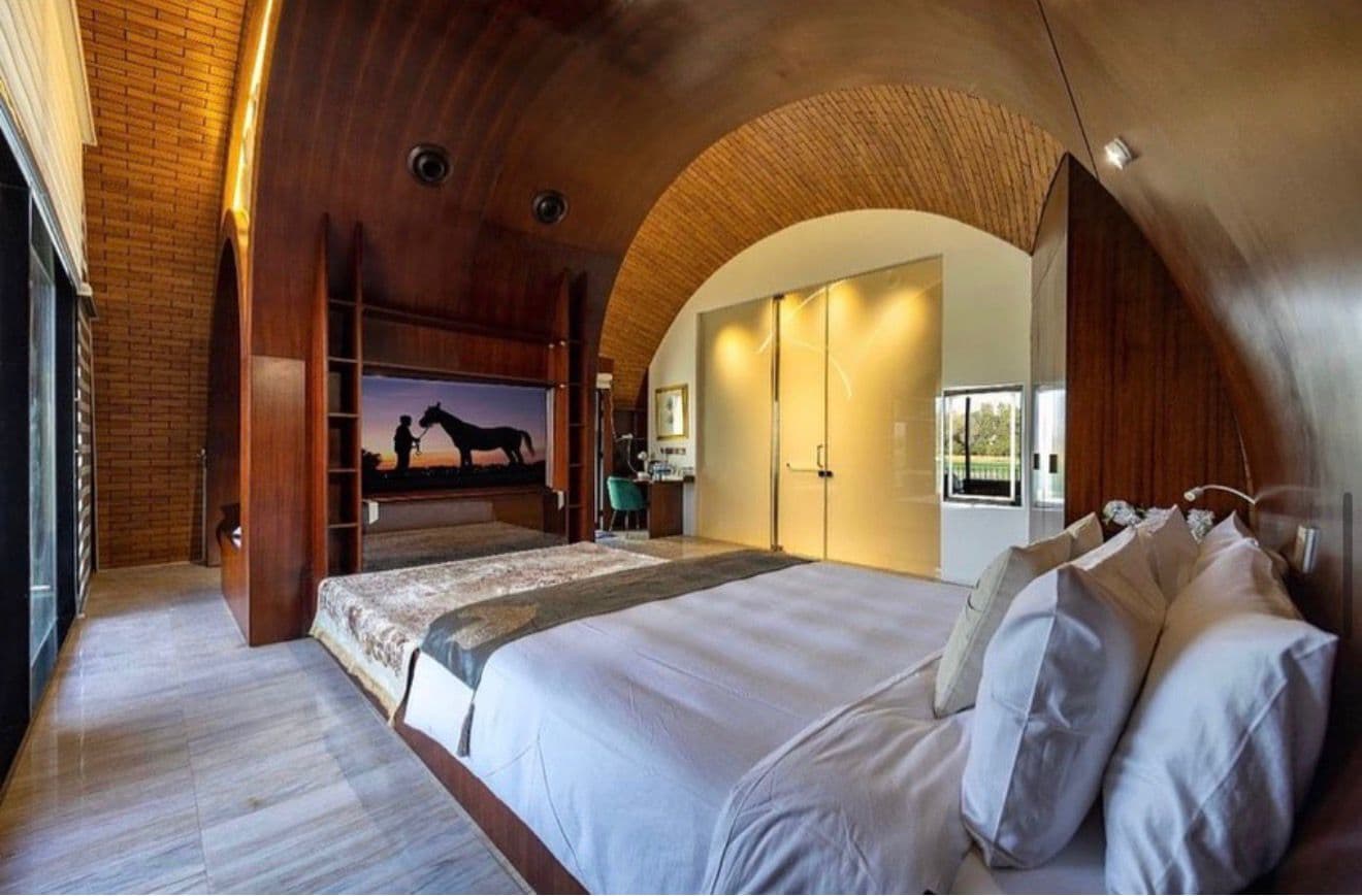 Inside a waterside Chalet